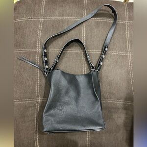 Black pebbled leather crossbody/shoulder All Saints bag